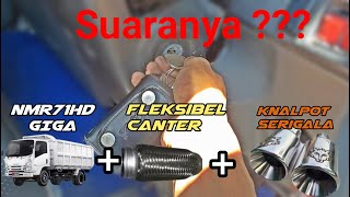 Knalpot serigala + Fleksibel canter di Isuzu Giga