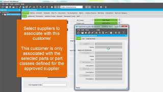 Entering Approved Suppliers for a Customer | Epicor Look & Feel | Epicor ERP
