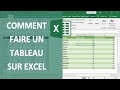 Excel  faire un tableau professionnel en un clic