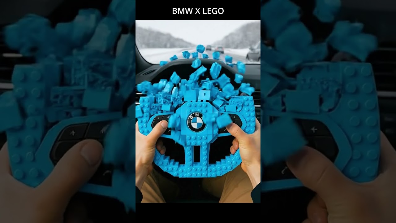 BMW Light Blue LEGO Steering Wheel — CRISP SATISFYING POV 💎