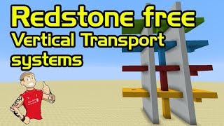 Minecraft 1.12.1 || No Redstone Elevator! Tutorial!