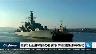 Uk Says Iranian Boats Blocked British Tanker