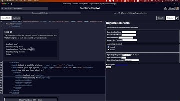 LEARN HTML FORMS BY BUILDING A REGISTRATION FORM STEP 36 #freecodecamp #learncss #registrationform