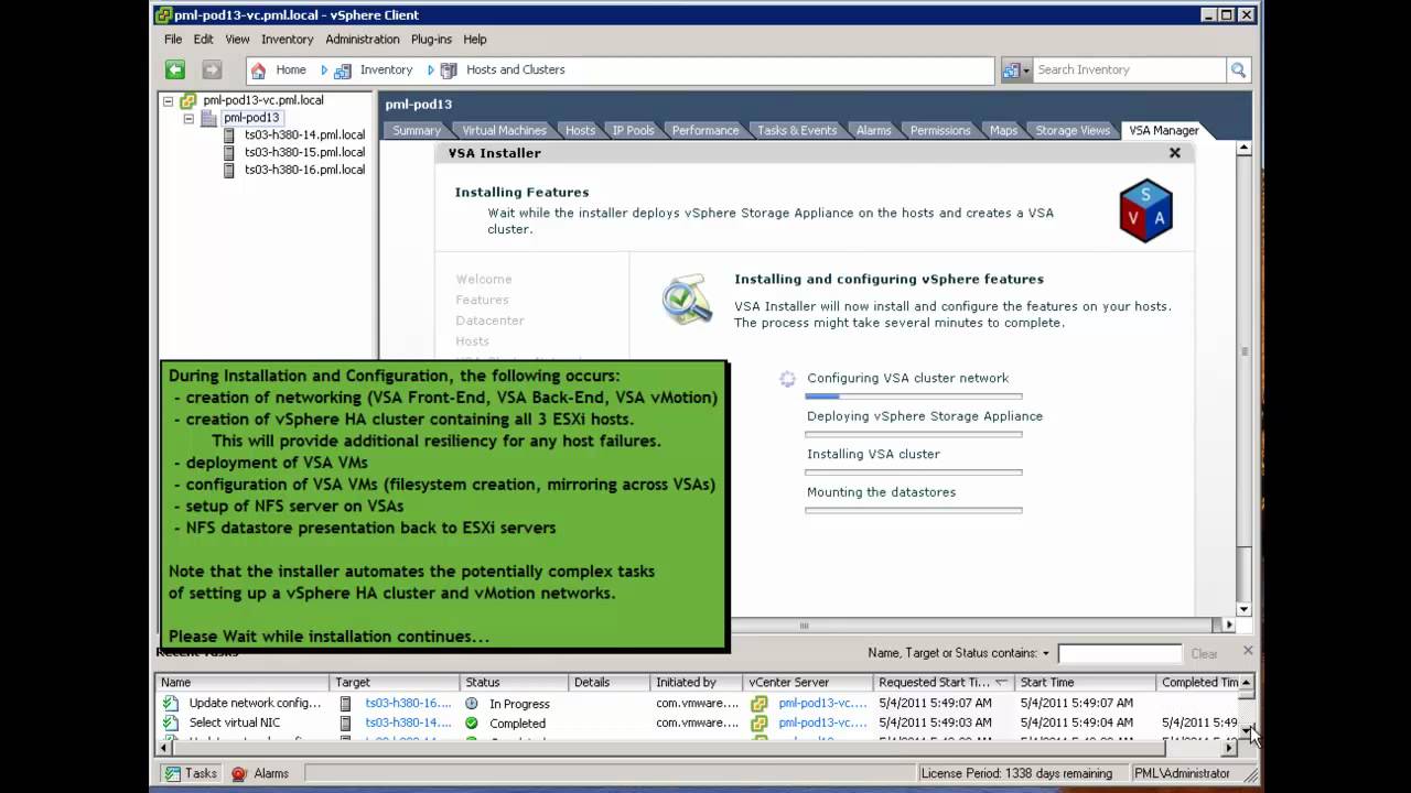 VMware vSphere Storage Appliance Demo YouTube