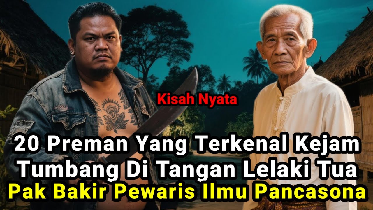 Kisah Nyata❗pak Bakir pewaris ilmu pancasona kalahkan 20 preman kejam