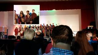 Gavin in Plaid, Christmas Program 2014