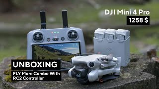 DJI Mini 4 Pro for 1258$ More Combo With RC2 Controller Unboxing. #dji #drone #unboxing #minidrone