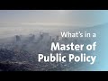 Whats in a master of public policy