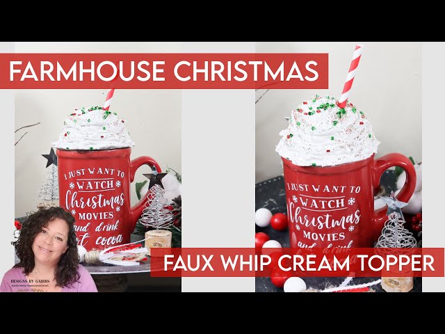 How To Make Faux Whipped Cream Mug Toppers - Something Turquoise