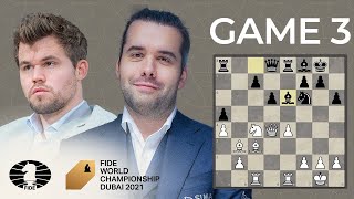 Rerun] Come Rewatch the FIDE World Championships With Us!  Ian  Nepomniachtchi vs. Ding Liren - Game 3 - chess on Twitch