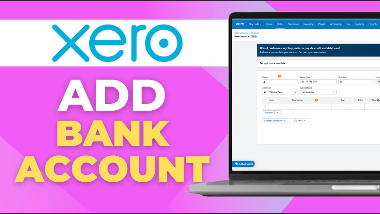 How to Add a Bank Account in Xero - YouTube