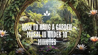 How to hang a tab top Mural Gardens shower curtain tapestry backdrop in under 10 minutes