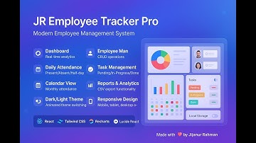 Modern Employee Task & Attendance Tracker | React, Employee CRUD, daily attendance tracking & More