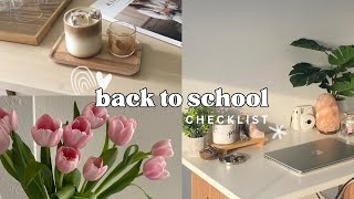 back to school checklist
