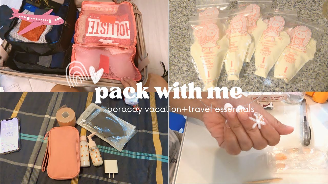 Vlog : Pack with me for boracay vacation 🏝 travel essentials - YouTube