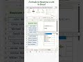 Formula to Reverse a List in Excel