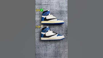 Real Vs Fake Travis Scott Fragment Jordan 1 High #sneakerhead #sneakers #viral