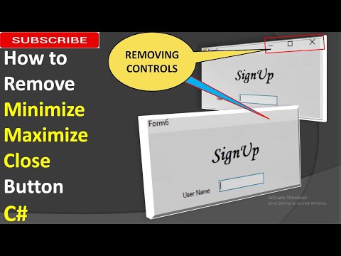 C# How to remove minimize maximize close button in c# form