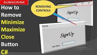 C# How to remove minimize maximize close button in c# form