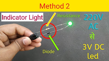 How to make 220v AC Led indicator light | 220v AC to 3v LED Light | 3v LED Directly With 220v AC
