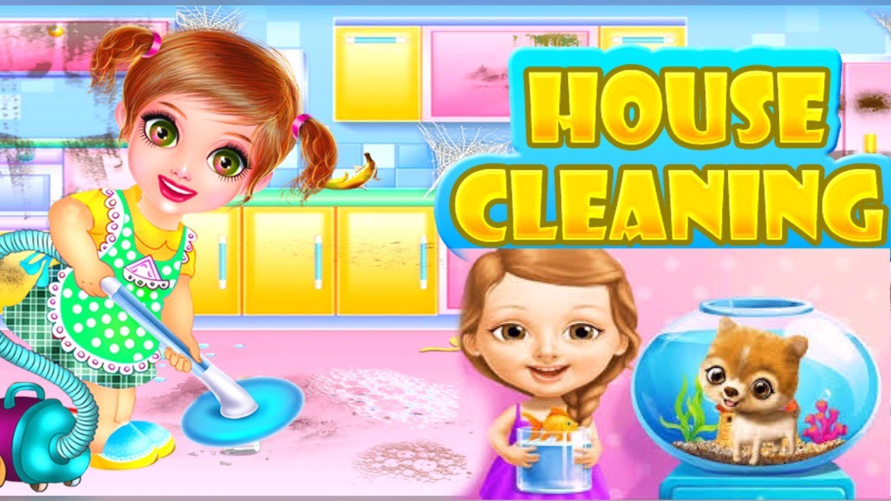 Fun Baby Girl Care Kids Game Sweet Baby Girl Clean House 5 Play Fun