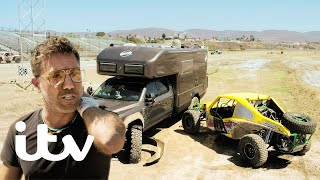 Gino D'Acampo Crashes During A Desert Car Race | Gordon, Gino & Fred: American Road Trip | ITV