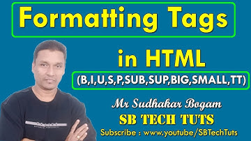 Formatting Tags in HTML | Formatting Tags | HTML Tutorial | CLASS-8 | Telugu