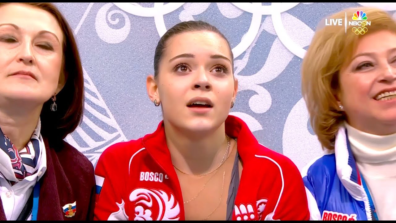 Аделина Сотникова Adelina Sotnikova🇷🇺🥇Post Free Skate Reactions 2014 Sochi Olympics (NBC.4K)