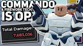 Infinite DPS With Commando! | What Towers Fireworks Technician Can't Buff | Roblox TDS