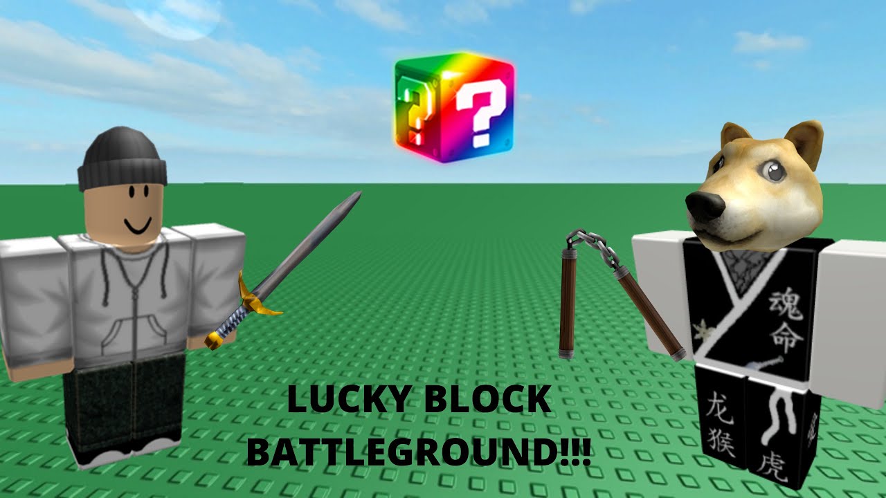 I Became A Ninja Doge Roblox Lucky Block Battleground Youtube - lucky doge roblox