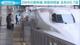 GW中の新幹線・特急利用者は去年の5.7倍　JR各社(2021年5月6日)