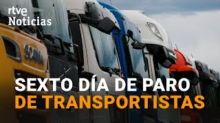 PARO TRANSPORTE: MARCHAS LENTAS y CAMIONES ESCOLTADOS en el sexto día de HUELGA INDEFINIDA | RTVE screenshot 2