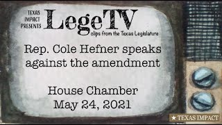 Rep. Cole Hefner speaks against the amendment