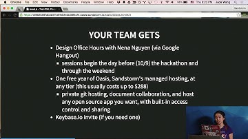 Jade Wang: Sandstorm.io Designer Office Hours for the Meteor Hackathon – September Devshop SF