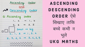 How to teach Ascending Descending Order to children