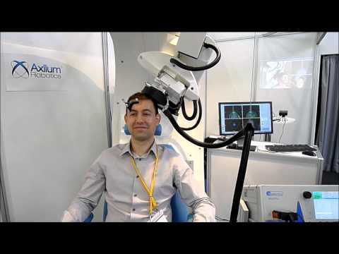 Simulation of motor cortex mapping with the Axilum Robotics' TMS-Robot - video from Axilum Robotics