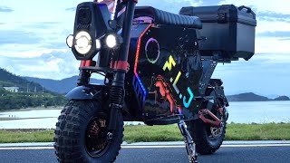 FLJ 72V 12000W Electric Scooter | 14” Off-Road Fat Tire with Removable Battery #ElectricScooter
