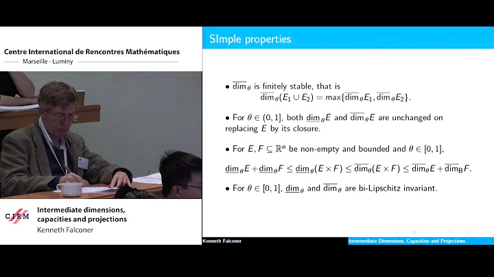 Kenneth Falconer: Intermediate dimensions, capacit...