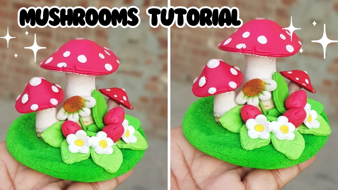 Making the Cutest Things with Clay 🍄😍 | Mushrooms Tutorial | Easy Clay Art Step-by-step