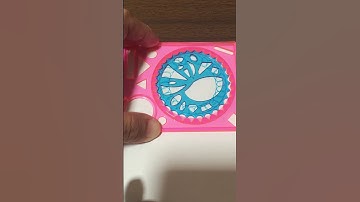 Spirograph : Design drawn with wheels inside rings #shorts #spirograph #asmr #satisfying #relaxing