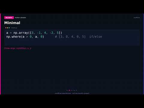 numpy.where: vectorized if/else (and the one-arg form)