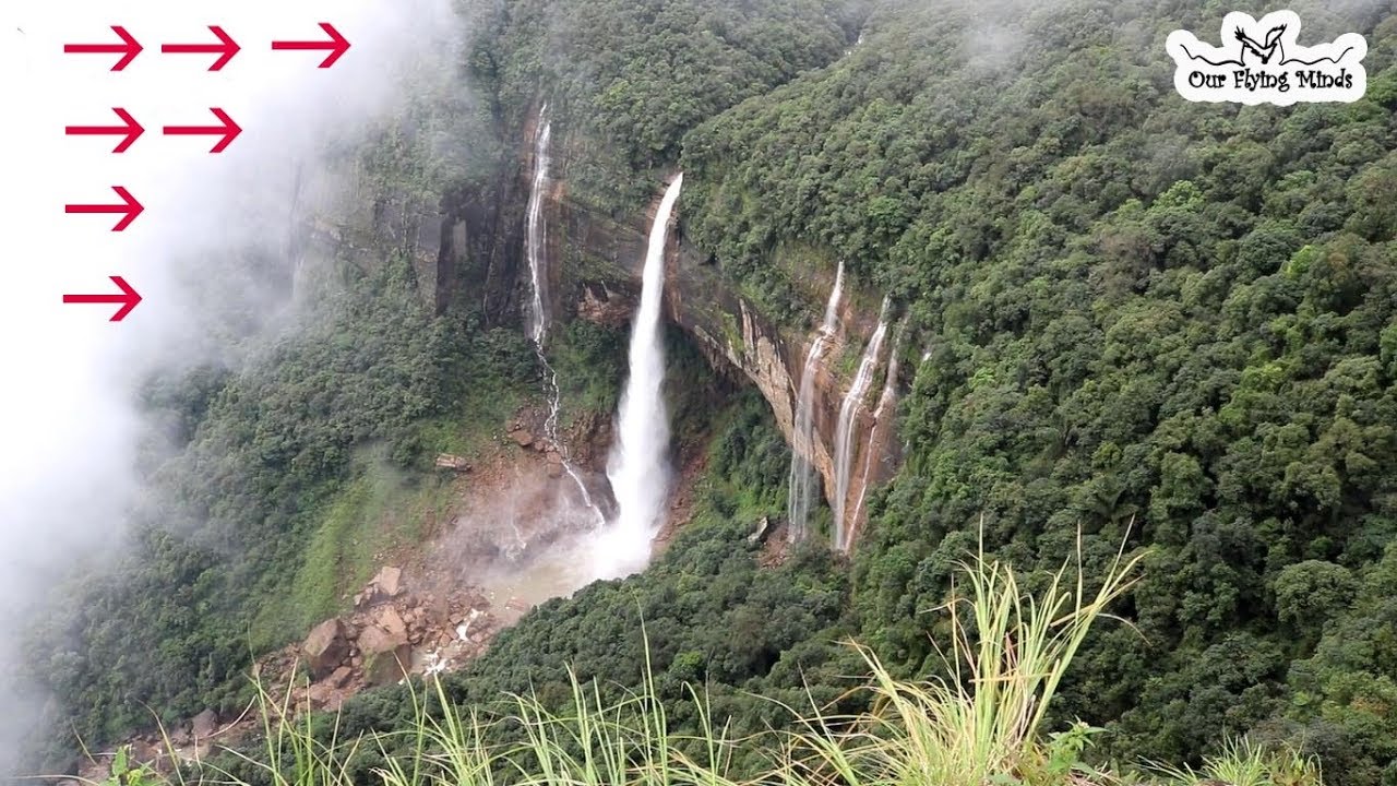Fog Movement in Cherrapunji Meghalaya | Nahkhalikai Falls