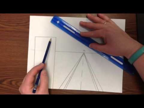 How to draw a 1 point perspective landscape » Make a Mark Studios