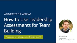 SIGMA Webinar: How to Use Leadership Assessments for Team Building