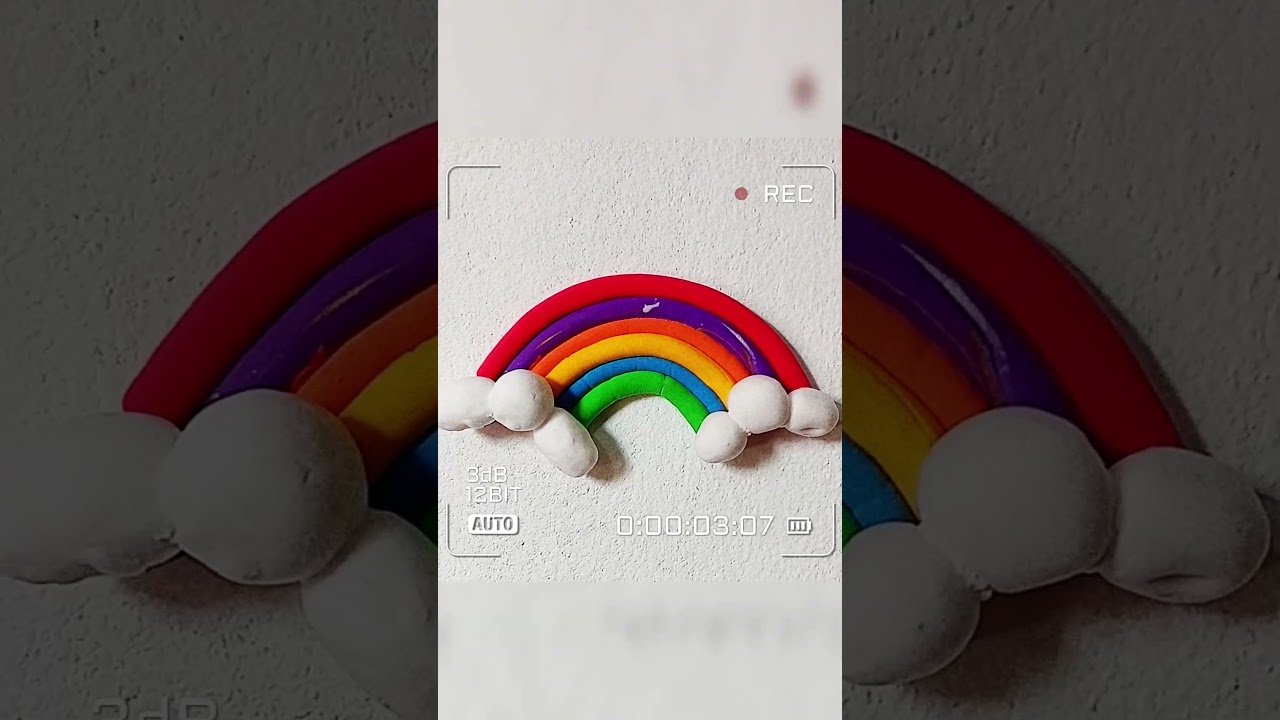Easy Clay Art | Making a Colorful Clay Rainbow | Satisfying | #clayart #Rainbowclay #claycraft #art
