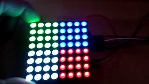 colourduino v2 and 8x8 rgb matrix and demo code