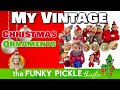 My Vintage 🎄CHRISTMAS Ornament Collection Unboxing Knee Huggers! WWII Era Ornaments!