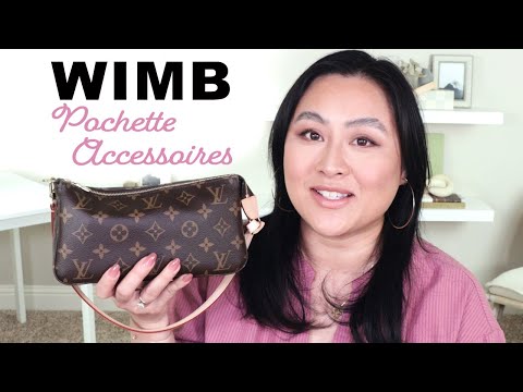 WHAT'S IN MY BAG?!: LOUIS VUITTON POCHETTE ACCESSORIES (MONOGRAM & DAMIER  AZUR) & REVIEW! 