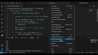 Practice Ques Array Basic Operations java | DSA JAVA |  Visual Studio Code