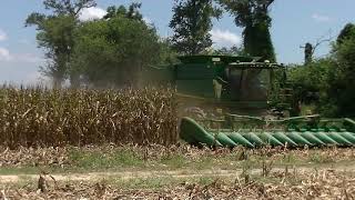 JOHN DEERE S770 WITH 712FC CORN HEAD SHELLING CORN. HEARD FAMILY FARMS 2020 CORN HARVEST 1ST FIELD 2